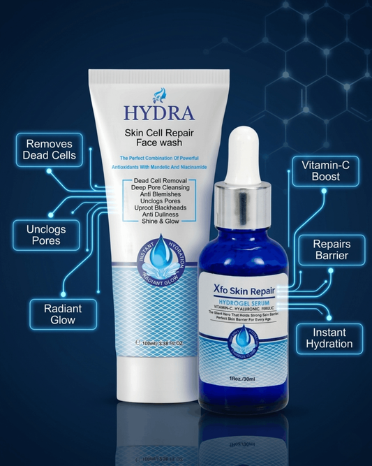Hydra Face Wash + XFO Skin Repair Serum Bundle | Cleanse & Repair Skin Kit | Pakistan