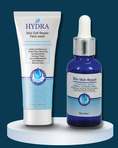 Hydra Face Wash + XFO Skin Repair Serum Bundle | Cleanse & Repair Skin Kit | Pakistan