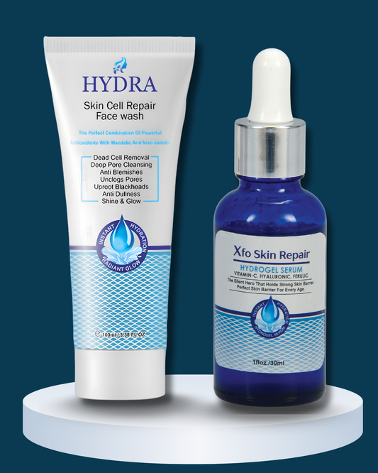 Hydra Face Wash + XFO Skin Repair Serum Bundle | Cleanse & Repair Skin Kit | Pakistan